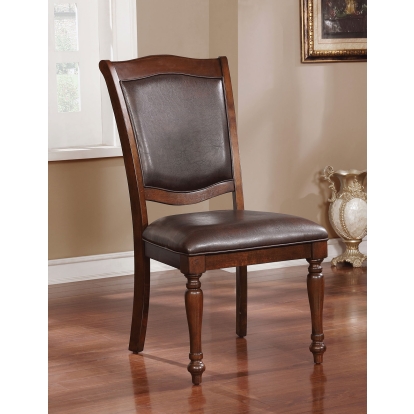 Sylvana Traditional Brown Cherry/Espresso Side Chair (Set of 2) Model CM3453SC-2PK by Furniture of America