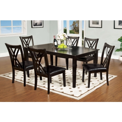 Springhill Transitional Espresso 7 Piece Dining Table Set Model CM3460T-7PK by Furniture of America
