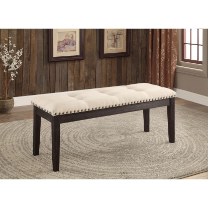 Dodson Transitional Black/Beige Bench Model CM3466BN by Furniture of America