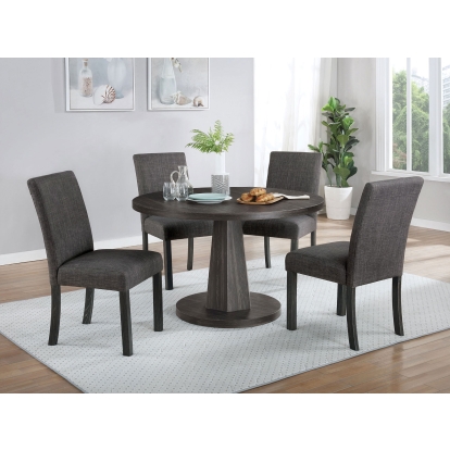 Lucerne Transitional Dark Walnut/Gray Side Chair (Set of 2) Model CM3486SC-2PK by Furniture of America