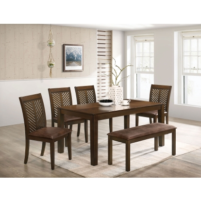 Garnett Transitional Walnut/Brown Side Chair (Set of 2) Model CM3490SC-2PK by Furniture of America