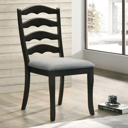 Philipsburg Transitional Antique Black Side Chair (Set of 2) Model CM3513BK-SC-2PK by Furniture of America