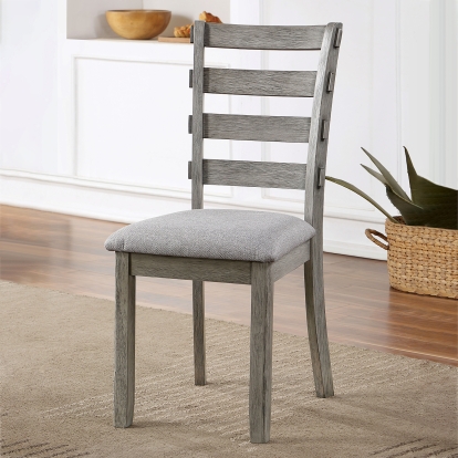 Laquila Rustic Gray Side Chair (Set of 2) Model CM3542GY-SC-2PK by Furniture of America