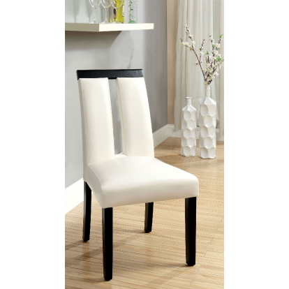 Luminar Contemporary Black/White Side Chair (Set of 2) Model CM3559SC-2PK by Furniture of America