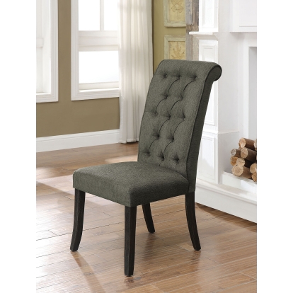 Sania Rustic Antique Black/Gray Side Chair (Set of 2) Model CM3564GY-SC-2PK by Furniture of America