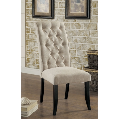 Mashall Rustic Beige/Antique Black Side Chair (Set of 2) Model CM3564SC-2PK by Furniture of America