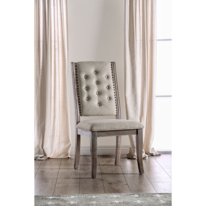Patience Rustic Natural Tone/Beige Side Chair (Set of 2) Model CM3577SC-2PK by Furniture of America
