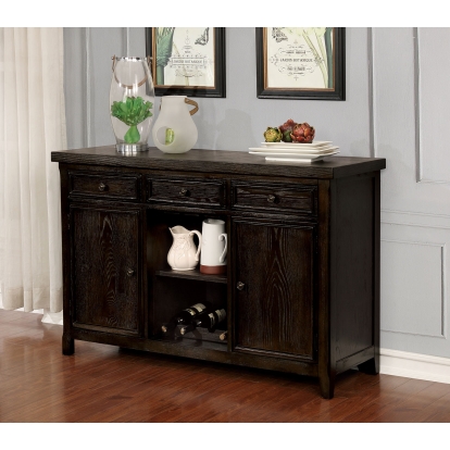 Patience Rustic Dark Walnut Server Model CM3577WN-SV by Furniture of America