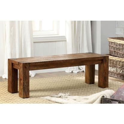 Frontier Rustic Dark Oak Bench Model CM3603BN by Furniture of America