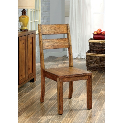 Frontier Rustic Dark Oak Side Chair (Set of 2) Model CM3603SC-2PK by Furniture of America