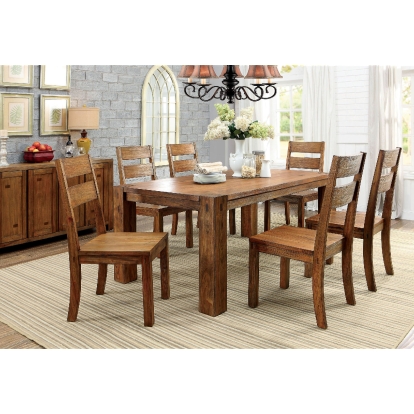 Frontier Rustic Dark Oak Dining Table Model CM3603T by Furniture of America