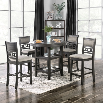Milly Transitional Gray 5 Piece Counter Height Set Model CM3609PT-5PK by Furniture of America