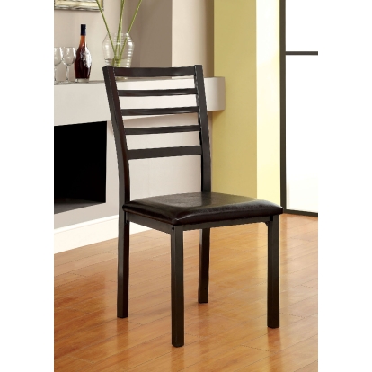 Colman Transitional Black Side Chair (2/CTN Model CM3615SC-2PK-KD by Furniture of America