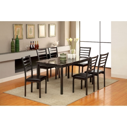 Colman Transitional Black 60" Dining Table Model CM3615T-60 by Furniture of America
