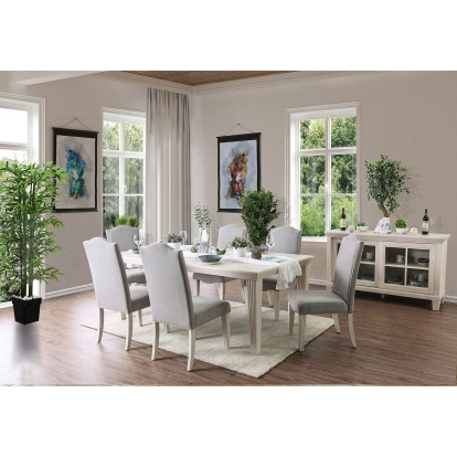 Daniella Transitional Antique White/Gray 7 Piece Dining Table Set Model CM3630T-7PC by Furniture of America