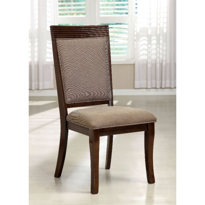 Woodmont Transitional Walnut/Brown Side Chair (Set of 2) Model CM3663SC-2PK by Furniture of America