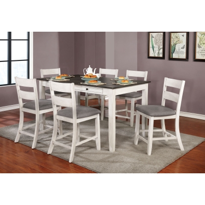 Anadia Rustic Antique White/Gray 5 Piece Counter Height Dining Table Set Model CM3715PT-5PC by Furniture of America