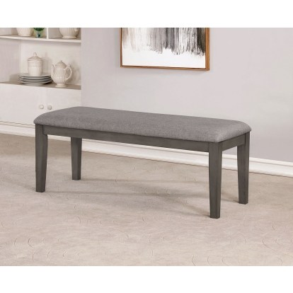 Viana Transitional Gray/Light Gray Bench Model CM3716BN by Furniture of America