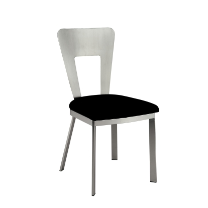 Nova Contemporary Silver/Black Side Chair (Set of 2) Model CM3728SC-2PK by Furniture of America