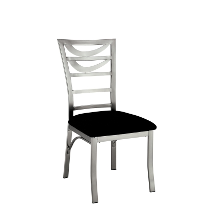 Roxo Contemporary Silver/Black Side Chair (Set of 2) Model CM3729SC-2PK by Furniture of America