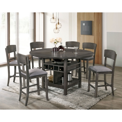 Stacie Transitional Gray Counter Height Round Dining Table Model CM3733GY-RPT-TABLE by Furniture of America