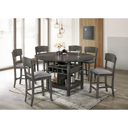 Stacie Transitional Gray 5 Piece Dining Table Set Model CM3733GY-RPT-5PC by Furniture of America