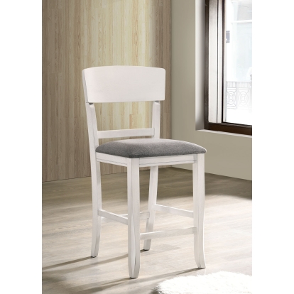 Stacie Transitional White/Gray Counter Height Chair (Set of 2) Model CM3733WG-PC-2PK by Furniture of America