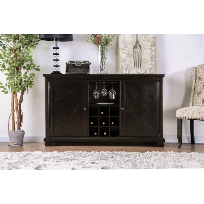 Gillam Transitional Espresso Server Model CM3734SV by Furniture of America