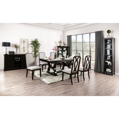 Gillam Transitional Espresso 7 Piece Dining Table Set Model CM3734T-7PC by Furniture of America