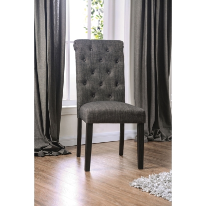 Alfred Rustic Antique Black/Gray Side Chair (Set of 2) Model CM3735GY-SC-2PK by Furniture of America