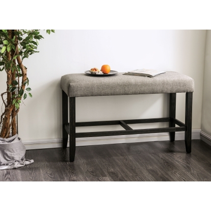 Brule Transitional Light Gray Counter Height Bench Model CM3736LG-PBN by Furniture of America