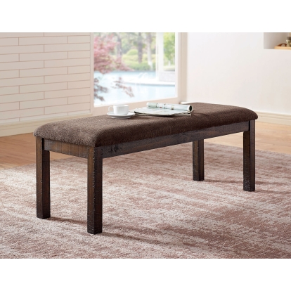 Burton Rustic Walnut/Ash Brown Bench Model CM3790BN by Furniture of America