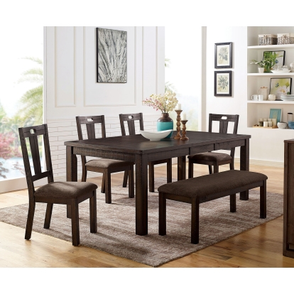 Burton Rustic Walnut/Ash Brown Dining Table Model CM3790T by Furniture of America