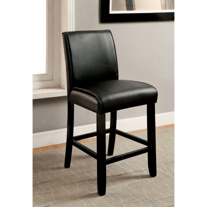 Grandstone Transitional Black Counter Height Chair (Set of 2) Model CM3823BK-PC-2PK by Furniture of America