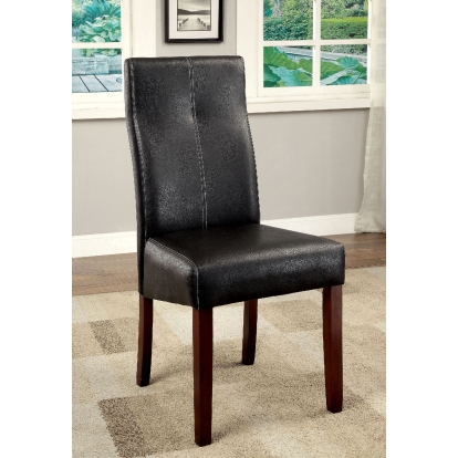 Bonneville Transitional Brown Cherry/Black Side Chair (Set of 2) Model CM3824SC-2PK by Furniture of America