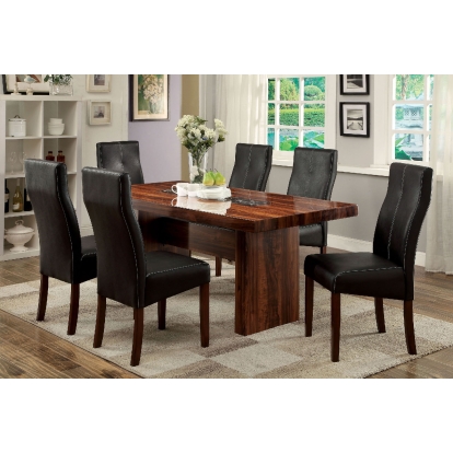 Bonneville Transitional Brown Cherry/Black Dining Table Model CM3824T-TABLE by Furniture of America