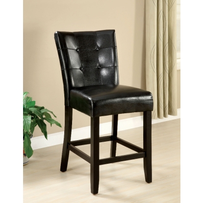 Marion Transitional Black/Espresso Counter Height Chair (Set of 2) Model CM3866PC-2PK by Furniture of America