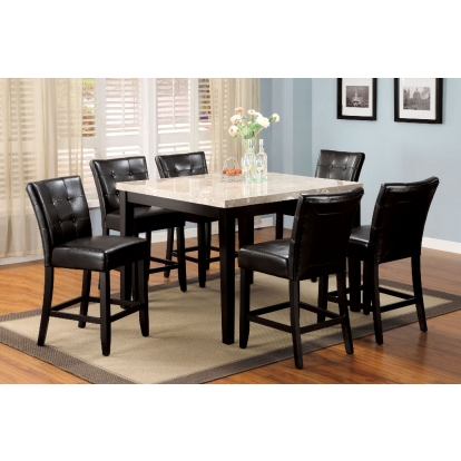 Marion Transitional Ivory/Espresso Square Counter Height Table Model CM3866PT-48 by Furniture of America