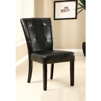 Marion Transitional Black/Espresso Side Chair (Set of 2) Model CM3866SC-2PK by Furniture of America