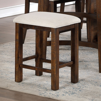 Fredonia Rustic Oak/Beige Counter Height Stool Model CM3902BC-2PK by Furniture of America