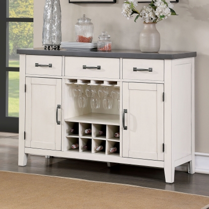Lakeshore Transitional White/Gray Server Model CM3909SV by Furniture of America