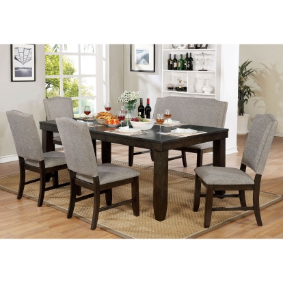 Teagan Transitional Dark Walnut/Gray Dining Table Model CM3911T by Furniture of America