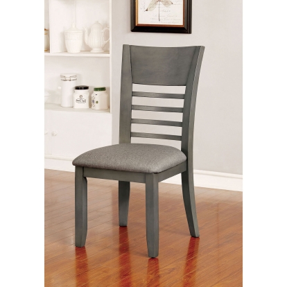 Hillsview Transitional Gray Side Chair (Set of 2) Model CM3916GY-SC-2PK by Furniture of America