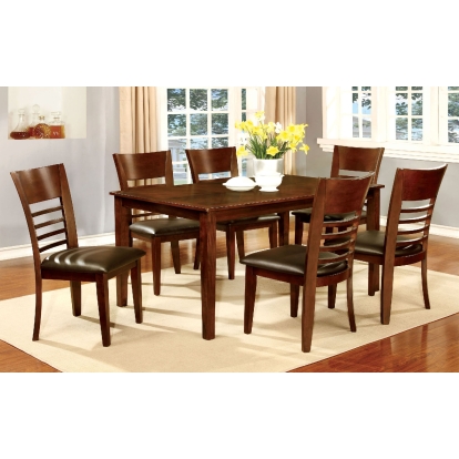 Hillsview Transitional Brown Cherry/Espresso 60" Dining Table Model CM3916T-60 by Furniture of America