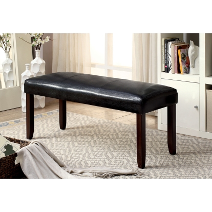 Emmons Transitional Dark Cherry/Espresso Bench Model CM3984DK-BN by Furniture of America