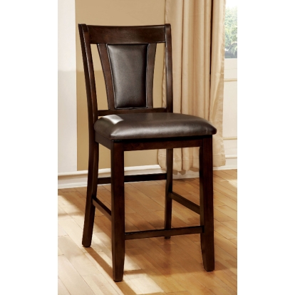 Brent Transitional Dark Cherry/Espresso Counter Height Chair (Set of 2) Model CM3984DK-PC-2PK by Furniture of America