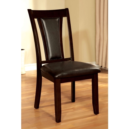 Brent Transitional Dark Cherry/Espresso Side Chair (Set of 2) Model CM3984DK-SC-2PK by Furniture of America