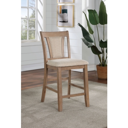 Upminster Transitional Natural Tone/Beige Counter Height Chair (Set of 2) Model CM3984NT-PC-2PK by Furniture of America