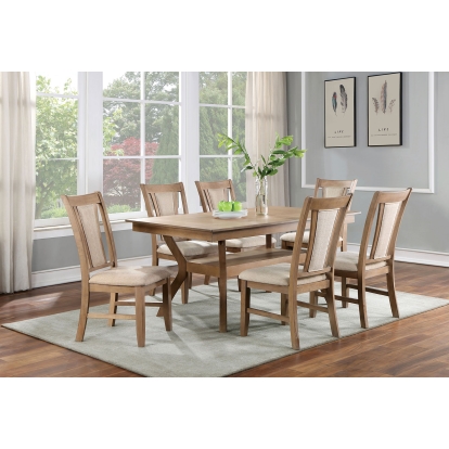 Upminster Transitional Natural Tone Dining Table Model CM3984NT-T by Furniture of America