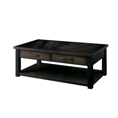 Rhymney Rustic Dark Oak/Multi Coffee Table Model CM4123C by Furniture of America